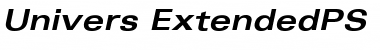 Univers ExtendedPS Bold Italic Font