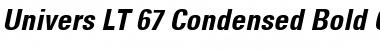 Univers LT 47 CondensedLt Bold Italic