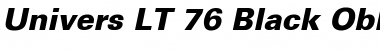 Univers LT 55 Bold Italic Font
