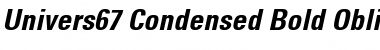 Univers67-Condensed BoldItalic Font