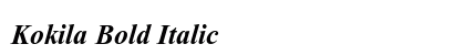 Kokila Bold Italic font free download