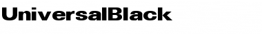 UniversalBlack Regular Font