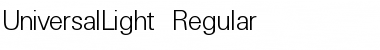 UniversalLight Regular Font