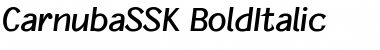 CarnubaSSK BoldItalic Font