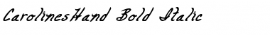 CarolinesHand Bold Italic Font