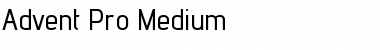 Advent Pro Medium Font