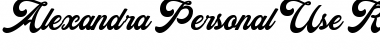 Alexandra Personal Use Font