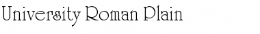 University Roman Regular Font