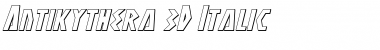 Antikythera 3D Italic Italic Font