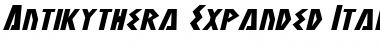 Antikythera Expanded Italic Font