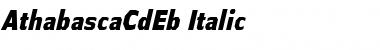 Athabasca Condensed ExtraBold Italic Font