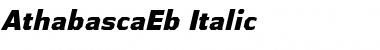 Athabasca ExtraBold Italic Font