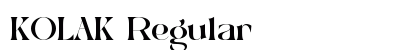 KOLAK Regular font free download