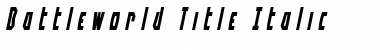 Battleworld Title Italic Italic Font