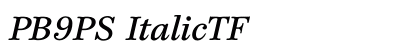 PB9PS ItalicTF Preview