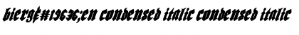 Download Bierg䲴en Condensed Italic Font