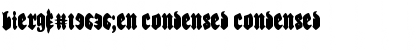Bierg䲴en Condensed Condensed Font