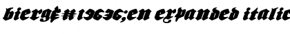 Bierg䲴en Expanded Italic Font