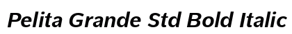 Pelita Grande Std Bold Italic preview Pelita Grande Std Bold Italic preview