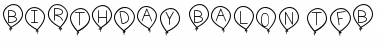 Download birthday balon tfb Font