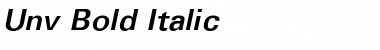 Unv Bold Italic Font