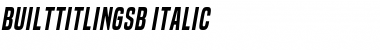 Built Titling Font