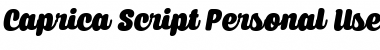 Caprica Script Personal Use Regular Font