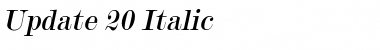 Update 20 Italic Font