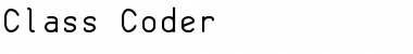 Class Coder Regular Font