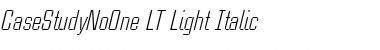 CaseStudyNoOne LT Light Italic Font