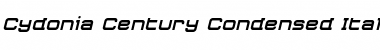 Cydonia Century Condensed Italic Condensed Italic Font