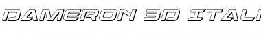 Dameron 3D Italic Italic Font