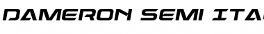 Dameron Semi-Italic Semi-Italic Font