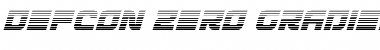 Defcon Zero Gradient Italic Font