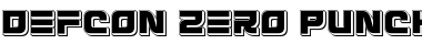 Defcon Zero Punch Regular Font