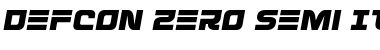 Download Defcon Zero Semi-Italic Font