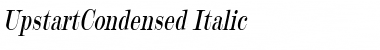 UpstartCondensed Italic Font