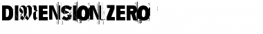 Dimension Zero Regular Font