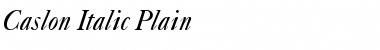 Caslon Italic Regular Font