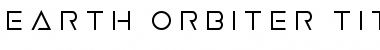 Earth Orbiter Title Regular Font