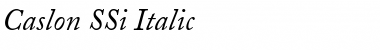 Caslon SSi Italic Font