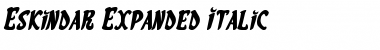 Eskindar Expanded Italic Expanded Italic Font