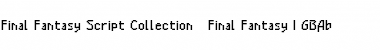 Download Final Fantasy I GBAb Font