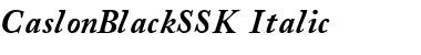 CaslonBlackSSK Italic Font
