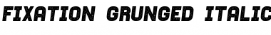 Fixation Grunged Italic Font