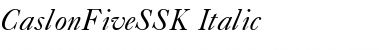 CaslonFiveSSK Italic Font