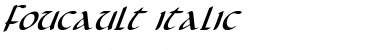 Foucault Italic Italic Font