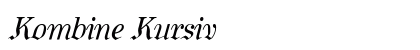 Kombine Kursiv font free download