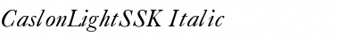 CaslonLightSSK Italic Font