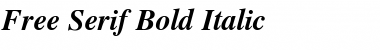 FreeSerif BoldItalic Font